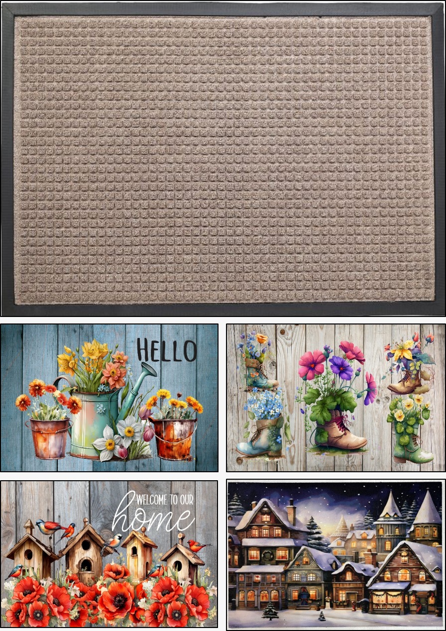 Digital Print Felt Door mats with Rubber Backing Stock Offer # 3224