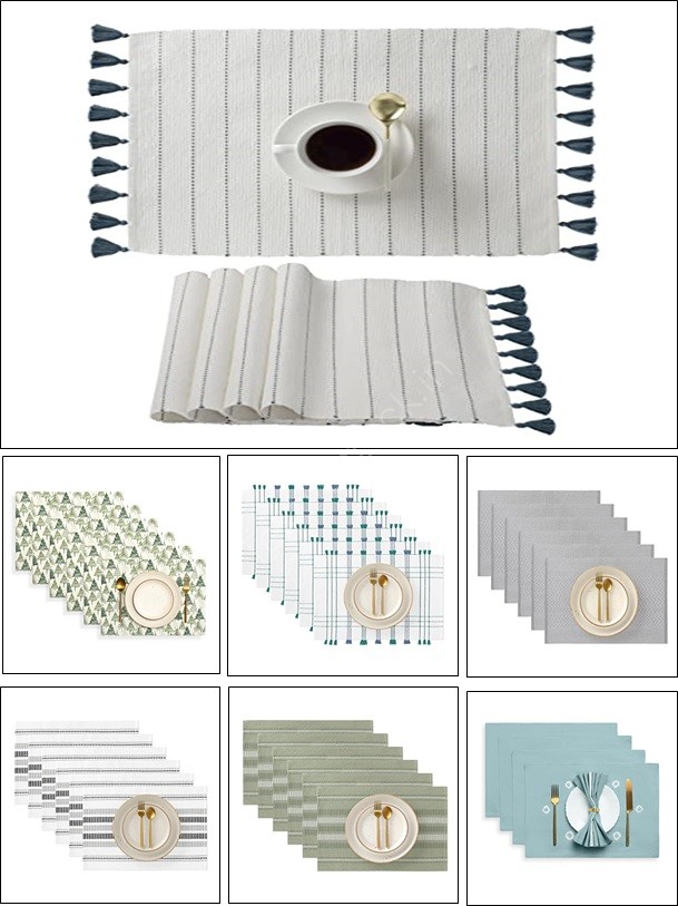 TS-009# Cotton Placemat  Set of 4 & Set of 6 Stock