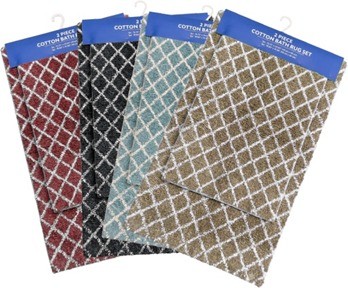 100 % Cotton  Anti Skid  2 pc Bathmat Set Stock Offer # 3232