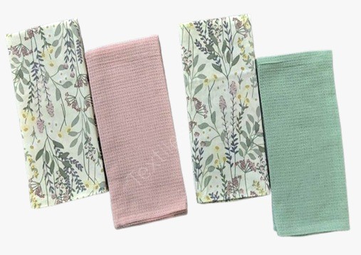 100% Cotton 1 Print + 1 Waffle Kitchen Towel Offer # 3237