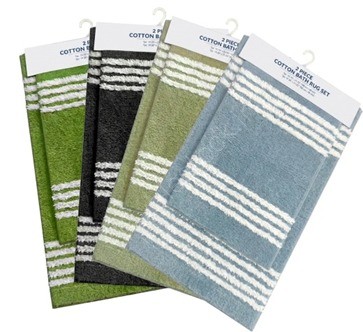 100 % Cotton  Anti Skid  2 pc Bathmat Set Stock Offer # 3232