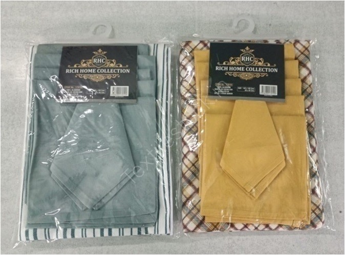 Offer #2946 Table Cover With Napkin Set of 5 Stock