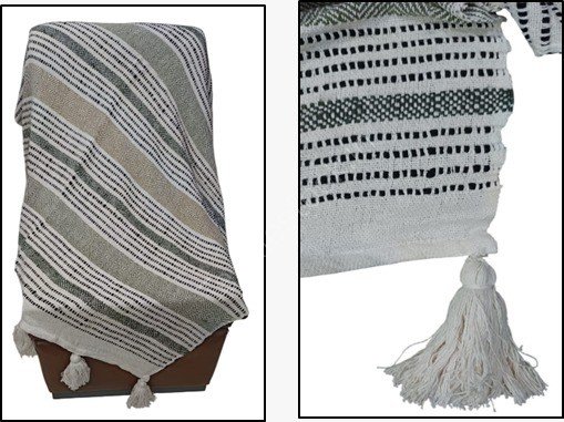 Organized Designer Cotton & Acrylic Throw Ready Stock Offer # 3212-