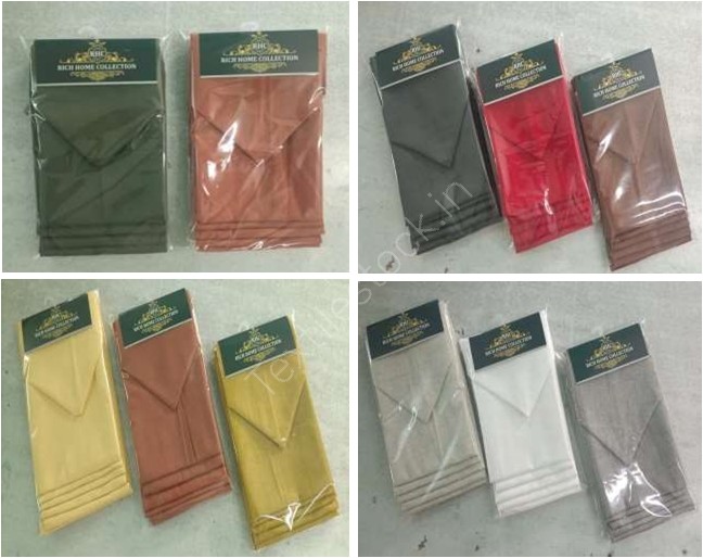 Offer# 3034 100% Cotton Solid Dyed Napkin Set Of 6 Stock