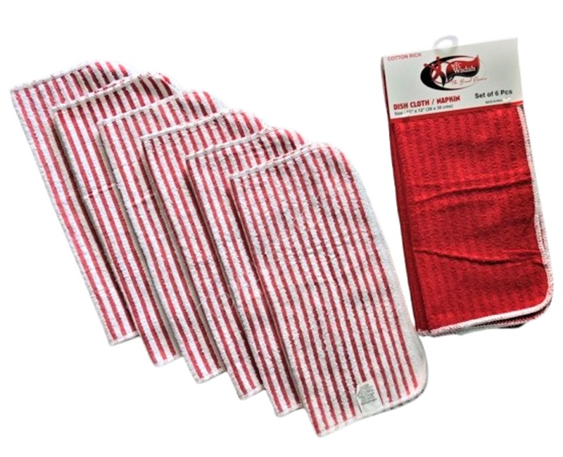 Terry dish cloth set of 6pcs stock Offer # 3228