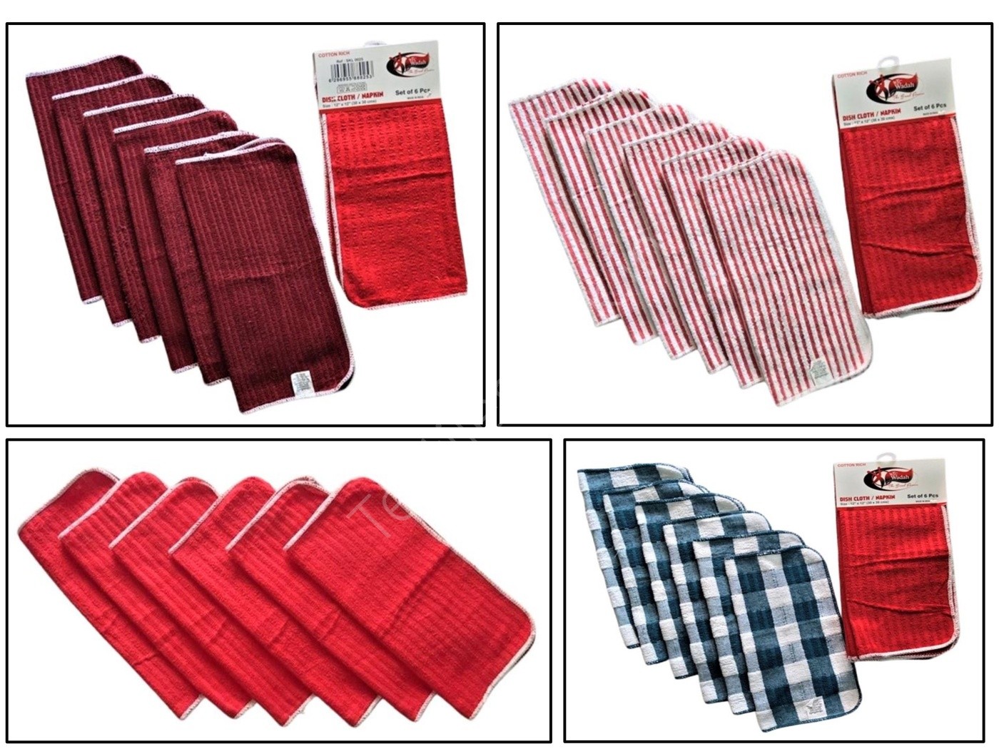 Terry dish cloth set of 6pcs stock Offer # 3228
