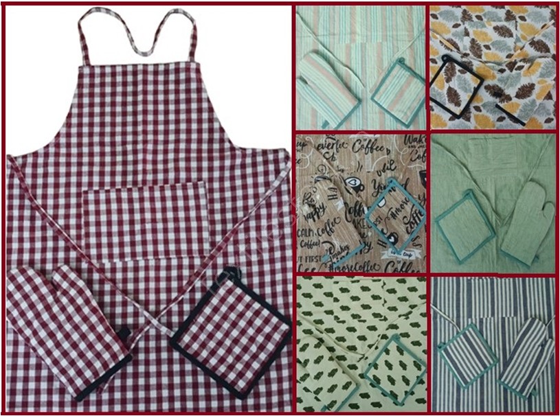 Offer# 2893- Apron Kitchen Set of 3 pcs