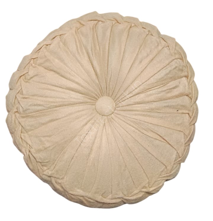 Cotton Filled Velvet Fabric Round Pillow Stock Offer # 3244