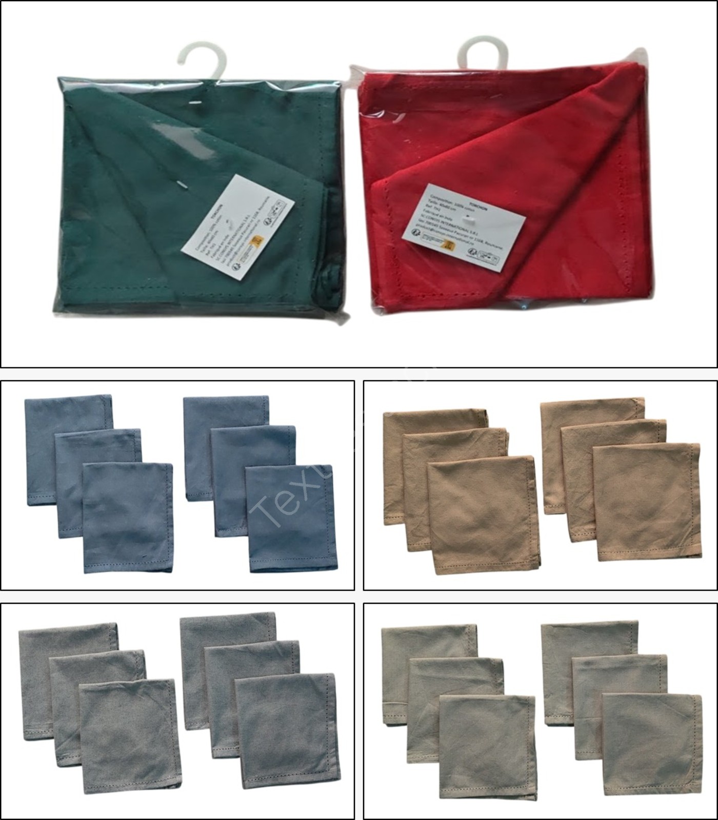 Offer # 3207- 6 Pc Holestitch Napkin Set Stock