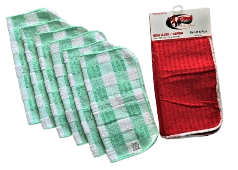 Terry dish cloth set of 6pcs stock Offer # 3228